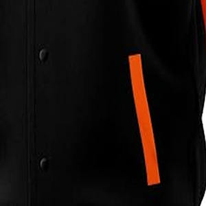 Veste universitaire OEM pour homme, en cuir et denim, col tissé crocheté, avec fermeture éclair, pour l'hiver - Product Image 3