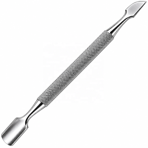 Empujador de Cutículas de Doble Punta MJW, Limpiador de Uñas de Acero Inoxidable con Mango Antideslizante, Herramientas de Manicura y Pedicura, Venta al Por Mayor - Product Image 1
