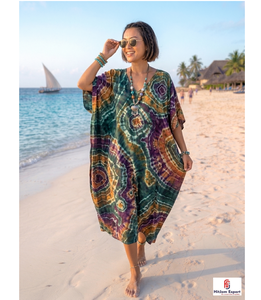 Premium Stylish Women <b>Kaftan</b> Dress Printed Beach Wear Elegant Loose Fit Soft Fabric <b>Summer</b> Cover Up Island Bulk Export Supply - Product Image 1