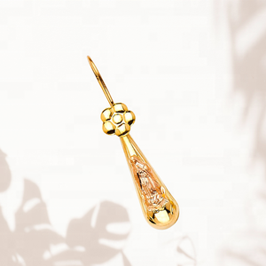 Boucles d'Oreilles Pendantes Tendance pour Femme Plaquées Or Bicolores Accessoire de Luxe Raffiné de Haute Qualité pour Tenue Quotidienne Cadeau de Mariage - Product Image 3