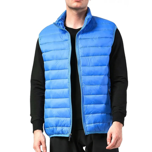 2026 Latest Wholesale High Quality Custom Made Mens <b>Quilted</b> Polyester Wadding PU Leather Waterproof <b>Winter</b> Puffer Vest Waistcoat - Product Image 5