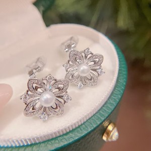 Boucles d'oreilles à clip en forme de lune violette, série Fleur de Haitang, étoile de lave, perle d'eau naturelle, sans trou d'oreille, clips d'oreille tendance - Product Image 5