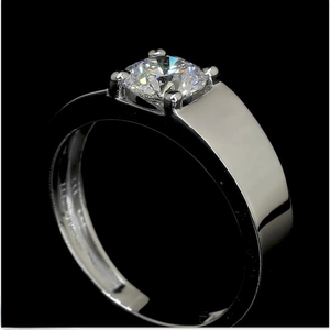 Anillo de Boda Elegante y Lujoso para Hombre con Diamante Cultivado en Laboratorio, Oro Blanco, 1.00 CT, Certificado IGI, para Compromiso y Boda - Product Image 3