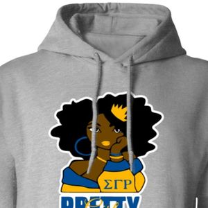 Sudadera con Capucha Gris Sigma Gamma Rho, Elegante y Moderna, con Estampado, para Mujer, Sudadera Universitaria Casual, Personalizada - Product Image 5