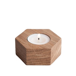 Bougeoir en bois cylindrique de décoration de mariage moderne fait à la main de différents modèles - Product Image 2
