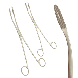 Fórceps de esponja de acero inoxidable curvo de 225MM, juego dental de instrumentos quirúrgicos básicos de trinquete, fabricante de Pakistán - Product Image 1
