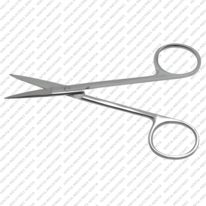 Ciseaux chirurgicaux dentaires pour iris, droits et courbés, 4,5 cm, tranchants, en acier inoxydable, pour usage vétérinaire et dentaire - Product Image 3
