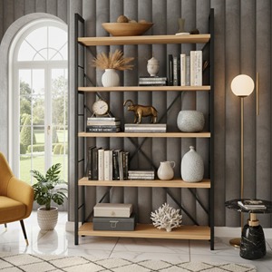 Estante Minimalista para Almacenamiento en Apartamentos y Decoración Contemporánea, Decoración de Espacios de Trabajo y Dormitorios, Estante de Exhibición para Pasillos, de la India - Product Image 3