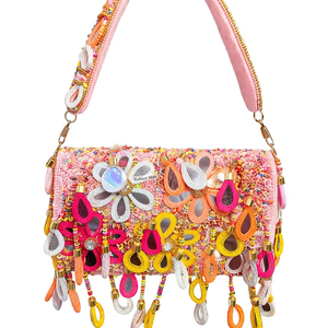 Wholesale Handmade Beaded Bags Colorful Embroidered Evening Clutch with Custom Design Options - Product Image 1