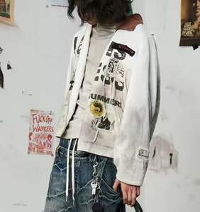 Chaqueta Nesta Sports 2025 Clean Fit para Hombre, Lavado Ácido, Poliéster y Algodón – 380 GSM, Vintage, Reversible, con Cierre, de Alta Calidad, con Logotipo Personalizado - Product Image 3