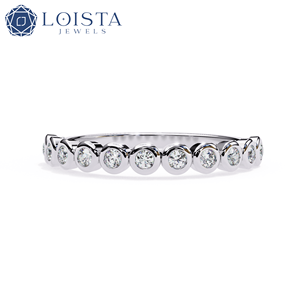 Minimalist Women's Ring with Floral Symbolism and <b>Simulated</b> <b>Diamond</b>, Copper Setting with Lab Grown, Hot-selling Jewelry - Product Image 1