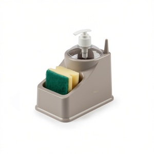 Dispenser di Sapone PlasticForte con Porta Spugna, Set da 6 Pezzi, Organizzatore per Cucina, Colori Morandi - Product Image 2