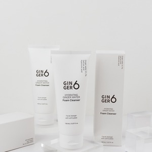 Limpiador facial diario natural a base de glicerina con agua de jengibre, ácido hialurónico, espuma hidratante suave, fórmula vegana con acción de burbujas - Product Image 1