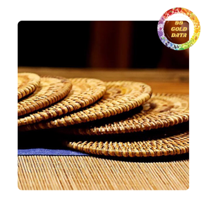 Natural woven rattan plate placemat eco friendly handmade <b>table</b> <b>mat</b> for dining room use - Product Image 2