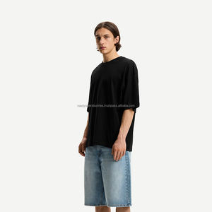 T-shirts Streetwear Homme Oversize Col Rond Épaules Tombantes 100% Coton Longueur Longue Impression Numérique Respirant - Product Image 1