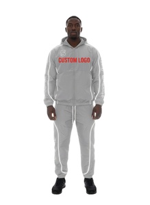 Ensemble de survêtement coupe-vent personnalisé le plus vendu, 2 pièces, veste zippée et pantalon de jogging en nylon, pour homme, collection 2026 - Product Image 2
