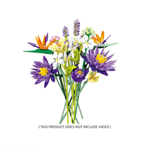 Ensemble de blocs de construction en forme de bouquet de fleurs, oiseaux du paradis, jouets à assembler pour enfants, décoration de la maison, cadeau de vacances pour la fête des mères, 891 pièces - Product Image 4