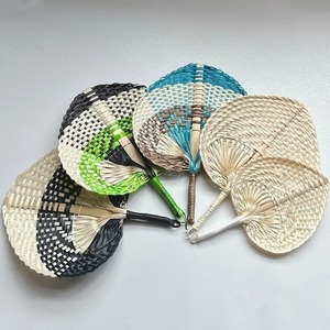 Abanico de Bambú Natural Hecho a Mano con Logotipo Personalizado / Abanicos Grandes para Bodas / Mini Abanicos de Paja Boho para Decoración del Hogar, Recuerdos de Boda, Regalo, Llavero - Product Image 1