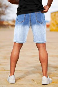 Custom Casual <b>Men</b> Denim Shorts 100% Cotton Heavy Vintage Washed Quick Dry Waterproof Breathable <b>Drawstring</b> Closure OEM Service - Product Image 5