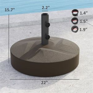 Ombrellone da Giardino e Patio con Palo in Acciaio Inossidabile - Forma Quadrata per Spiaggia e Uso in Hotel/Ristoranti - Product Image 3