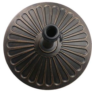 Base per Ombrellone Rotonda in Bronzo Anticato da 18 Pollici, Resistente, 30,2 Libbre, per Patio e Uso Esterno - Product Image 2
