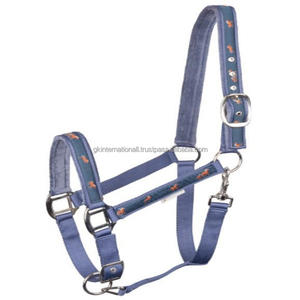 Halter de nailon colorido para decorar caballos, con cinta de diseño, hebilla y anillos ajustables - Product Image 4