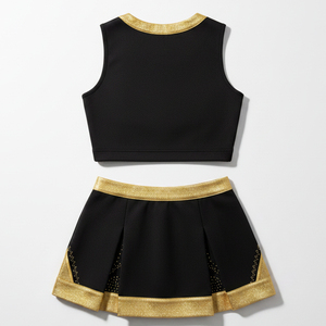 Service OEM : Tenue de cheerleading respirante en mélange polyester-spandex, coupe confortable pour les cascades, les sauts et les acrobaties. - Product Image 3