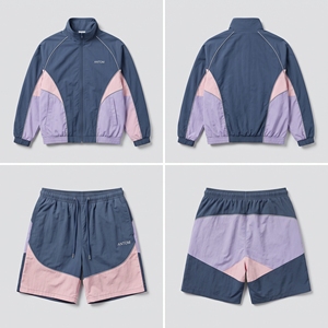 Conjunto de Chaqueta y Pantalones Cortos Deportivos para Hombre con Logotipo Personalizado, Impermeables, Resistentes al Viento, para Correr, Gimnasio, Deportes, Chaqueta Cortavientos Ligera - Product Image 2