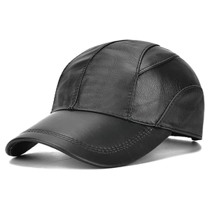 Casquettes en cuir pour adultes, fabriquées sur mesure, de qualité supérieure, pour le sport en plein air, automne-hiver, avec le meilleur prix et un bon fournisseur. - Product Image 1