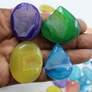 Piedras de Cuarzo Druzy Solar Hechas a Mano de Alta Calidad, Corte Ovalado, Corte Pera, Mixtas, Certificadas por Terceros, para Fabricación de Joyería al por Mayor - Product Image 4