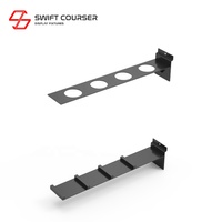 Support mural moderne pour accessoires de bâtons de cricket, avec crochets, pour revêtement mural à lattes, personnalisable et compatible avec les revêtements en poudre