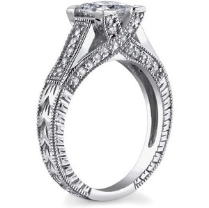 Princess Cut Moissanite <b>Solitaire</b> Engagement Wedding <b>Ring</b> 925 Sterling <b>Silver</b> Gold Plated Luxury for Women Unisex Anniversary - Product Image 4