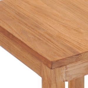 Ensemble de 4 tabourets de bar en teck massif durable, finition bois naturel pour une utilisation durable - Product Image 5