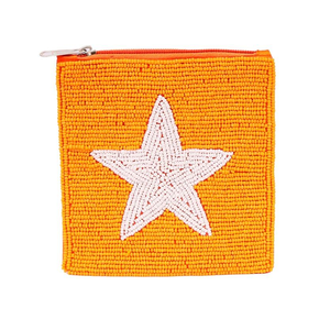 Monedero Artesanal Elegante Naranja con Cuentas y Cierre de Cremallera Duradero, Organizador Portátil para el Día del Partido, para Monedas Sueltas, en Oferta - Product Image 6