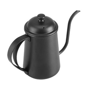 Bouilloire à café en acier inoxydable à bec col de cygne, finition noire, pour café filtre, avec bec verseur à contrôle précis pour la préparation de café à la maison - Product Image 4