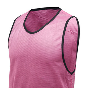 Pink Mesh Sleeveless Sports Vest Unisex V-Neck Breathable Regular Fit Adult All Seasons <b>Jersey</b> - Product Image 6