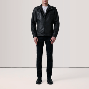 Chaqueta de Cuero Genuino de Primera Calidad, Resistente, para Invierno, para Hombre, Material Sólido, Tallas Grandes, al Mejor Precio - Product Image 4