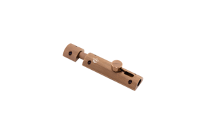 Loquet de sécurité moderne en aluminium demi-rond pour porte, finition PVD Or Rose, Acier Inoxydable Mat, AB Mat, Or PVD, Noir - Product Image 5
