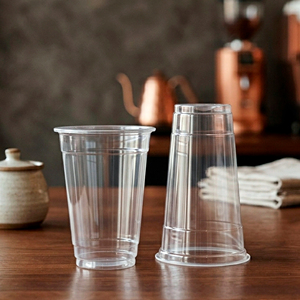 Quang Quan Transparent Disposable Single Wall PP <b>Cups</b> 12oz/24oz 95mm Diameter Round for Hot/Cold Beverages Coffee Milk Tea Juice - Product Image 1