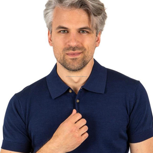 Chemise en tricot pour homme de haute qualité, col polo tricoté, pull à manches courtes de créateur, demi-zip 14, chemise pull - Product Image 4