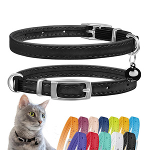 Collar de PU de Color Sólido para Mascotas, Ajustable, Impermeable, de Cuero Sintético, para Cachorros, Perros y Gatos, Color Caramelo - Product Image 4