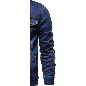 เสื้อโค้ทผู้ชายทรงเข้ารูป ราคาสุดคุ้ม ผ้าหนา มีรูระบายอากาศ แจ็คเก็ตยีนส์ แจ็คเก็ตเดนิม สำหรับผู้ชาย - Product Image 4