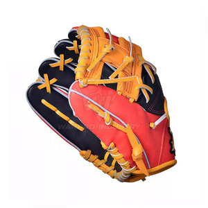 Gants de baseball respirants avec design palmé, finition en cuir de qualité supérieure pour l'entraînement au baseball et les matchs de club - Product Image 5