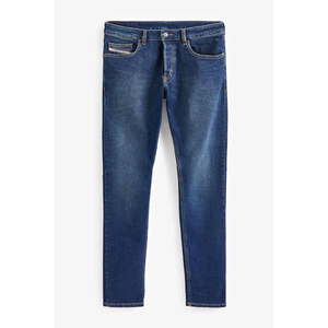 Jean slim bleu pour homme, coupe ajustée, tissu denim confortable, pantalon en coton respirant pour homme, idéal pour l'été - Product Image 5