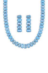 Blue Topaz <b>Necklace</b> <b>Set</b> in 92.5 Sterling <b>Silver</b> KLSS-40246 - Product Image 3