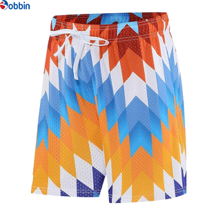 Pantalones Cortos Deportivos Cómodos para Hombre, Pantalones Cortos de Verano con Estampado Personalizado, Color Sólido, Sublimación, Malla, Ropa de Playa, Cintura Elástica - Product Image 5