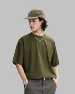 Camiseta de hombre oversize de corte holgado con hombros caídos, manga corta, de algodón, estilo casual y streetwear - Product Image 1