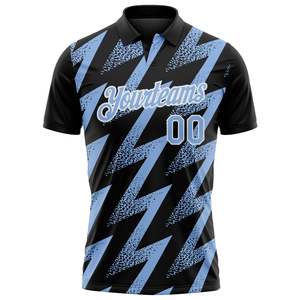 Nueva Llegada, Camiseta Polo Deportiva Personalizada, Negra y Azul, Sublimación, Ropa de Equipo, Secado Rápido, Polo de Golf, Fabricante OEM ODM, Proveedor Mayorista - Product Image 2