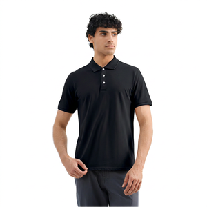 Polo de Manga Corta Amarillo Sólido para Hombre, Diseño Casual de Punto con Botones, Corte Regular - Product Image 6