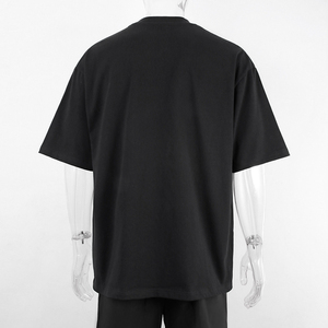 เสื้อยืดผู้ชายทรงโอเวอร์ไซส์ แฟชั่นไหล่ตก ผ้าคอตตอน 100% หนัก 280gsm 300gsm 320gsm คุณภาพสูง สั่งทำได้รวดเร็ว - Product Image 5